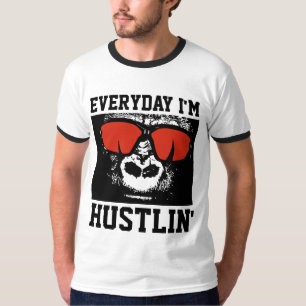 T-shirts pour hommes amusants, HUSTLIN'