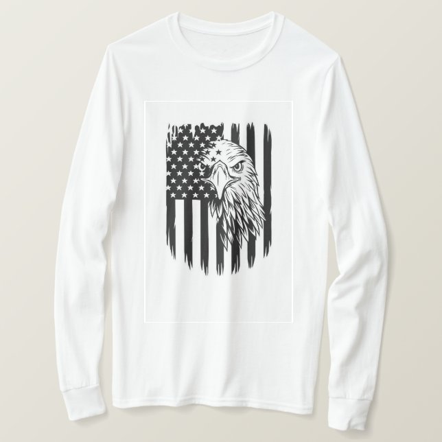 T-shirts pour hommes avec impression d'aigle  (Design devant)
