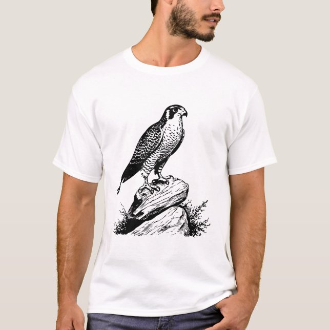 T-shirts pour hommes Faucon pèlerin (Devant)
