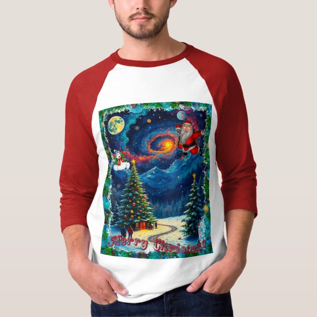 T-shirts pour hommes Joyeux Noël (Devant)