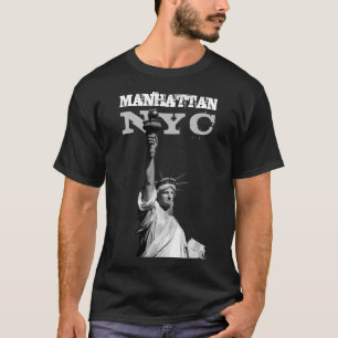 T-shirts pour hommes Manhattan Liberty Statue New