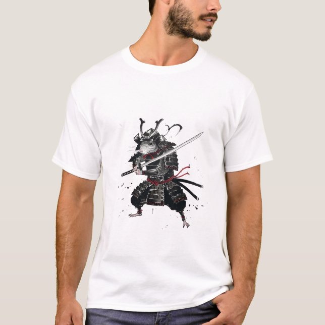 T-shirts pour hommes Samurai Rat (Devant)