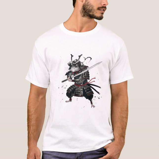 T-shirts pour hommes Samurai Rat (Devant)