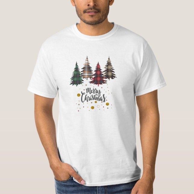 T-shirts pour hommes style arbre de Noël (Devant)