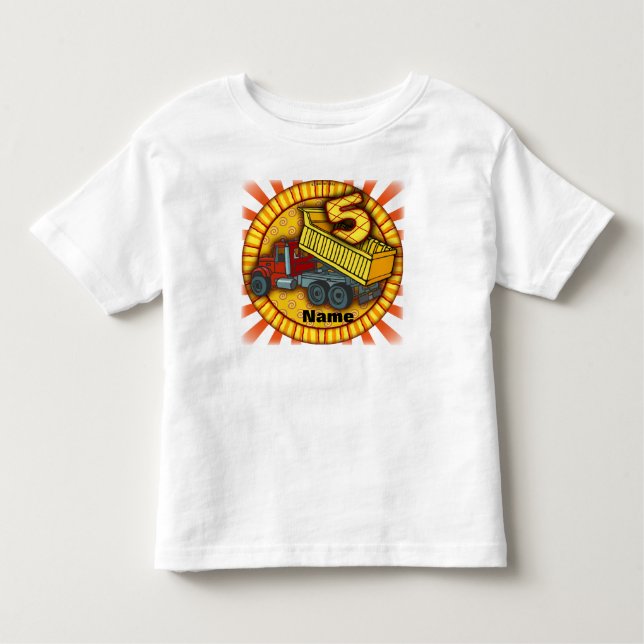T-shirts pour le 5e anniversaire d'un camion de dé (Devant)