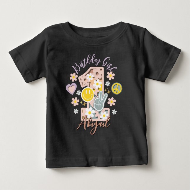 T-shirts pour le premier anniversaire de bébé Dais (Devant)