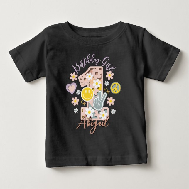T-shirts pour le premier anniversaire de Daisy (Devant)