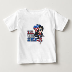 T-shirts pour nourrissons et enfants rouges, blanc