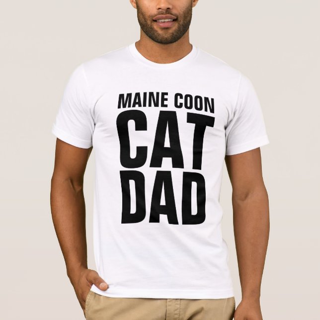 T-shirts pour papa de chat MAINE COON (Devant)