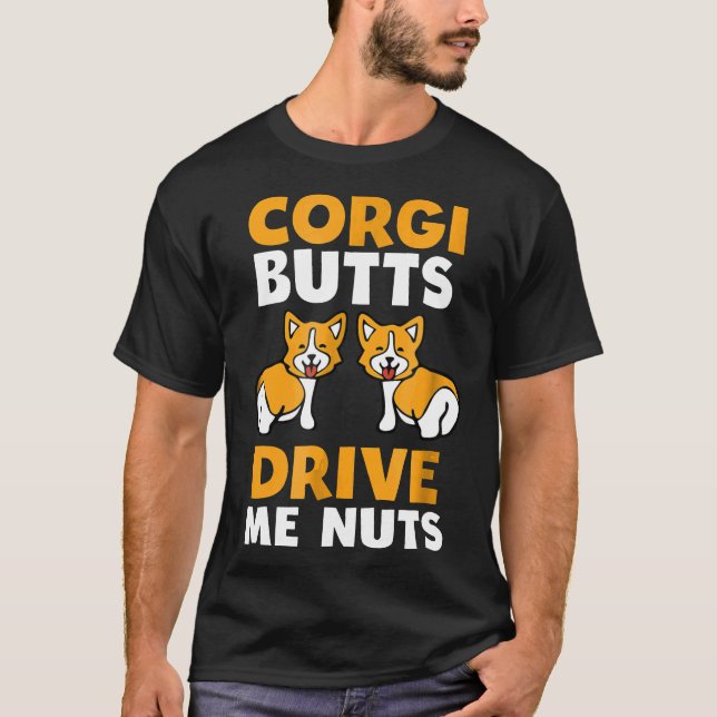 T-shirts pour propriétaires de Corgi : les fesses  (Devant)