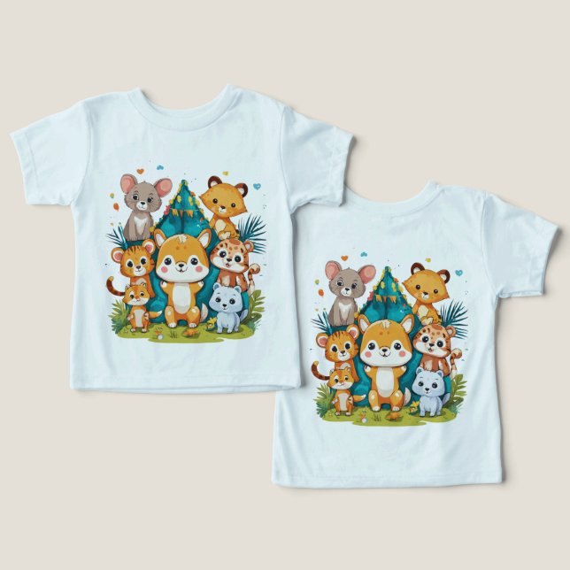 T-Shirts pour tout-petits actifs - Prêts pour le j (Design Recto & Verso)