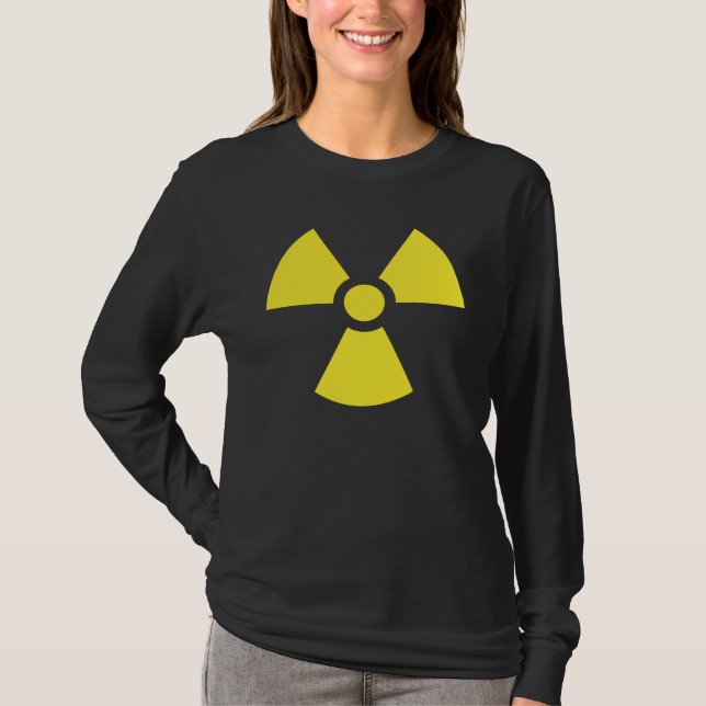 T-shirts radioactif d'obscurité de symbole (Devant)