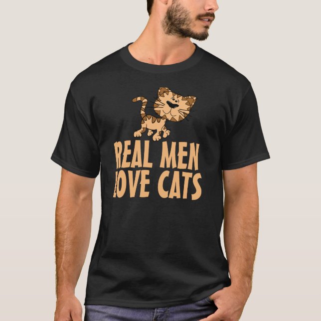 T-shirts Real Men Love Cats (Devant)