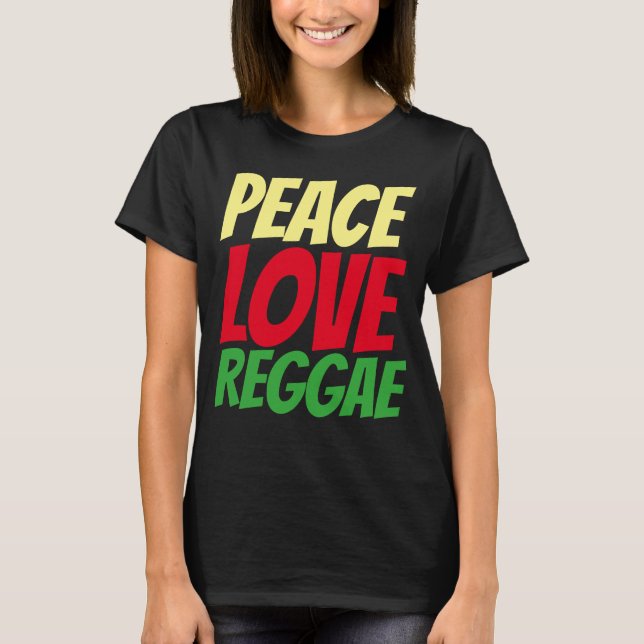 T-shirts REGGAE, PEACE LOVE (Devant)