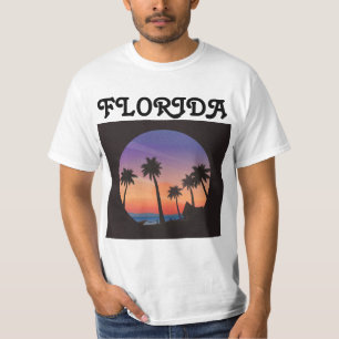 T-shirts RETRO BEACH FLORIDA PALMIERS
