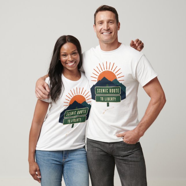 T-shirts Route Scénique vers la Liberté (Unisexe)