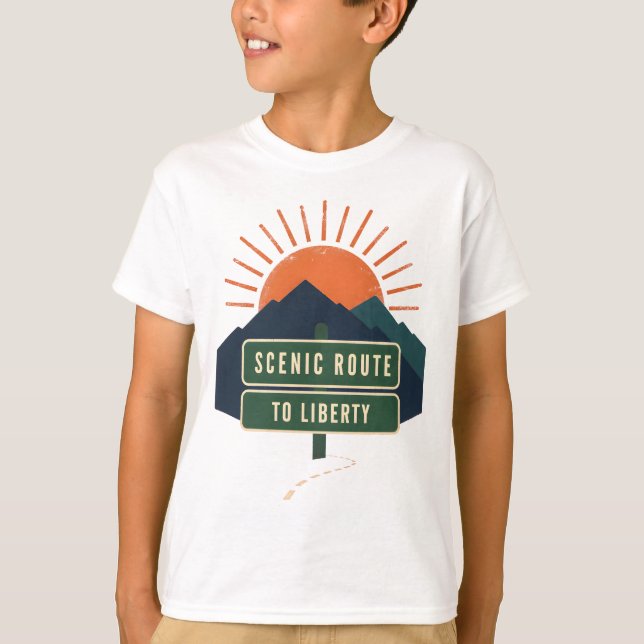 T-shirts Route Scénique vers la Liberté (Devant)