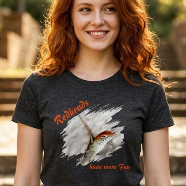 T-shirts Roux ont plus de plaisir Lézard roux (Créateur téléchargé)
