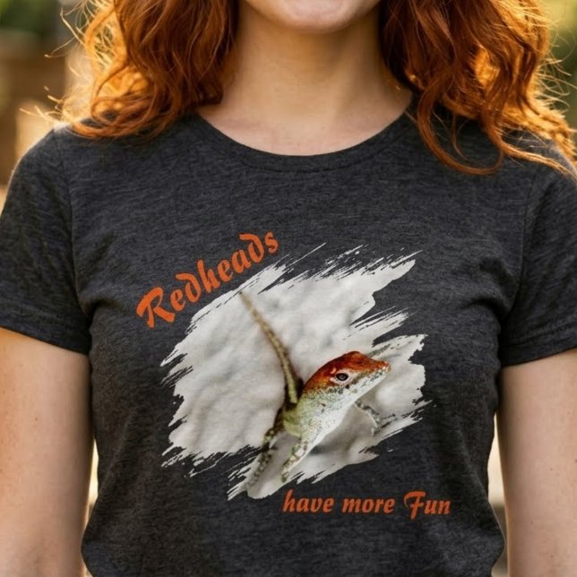 T-shirts Roux ont plus de plaisir Lézard roux (Créateur téléchargé)