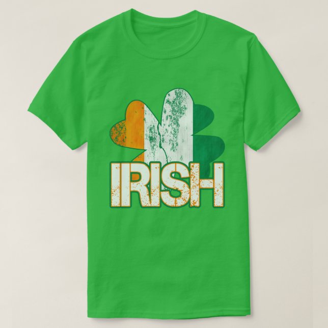 T-shirts Shamrocks irlandais (en détresse) (Design devant)