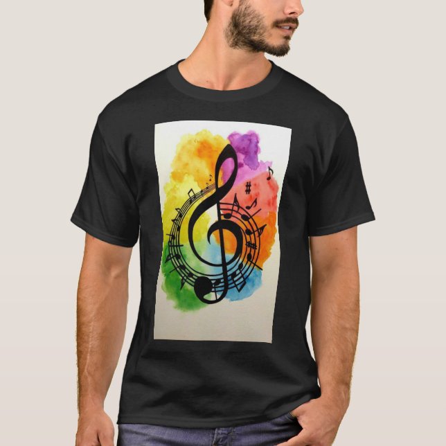 T-shirts simples de musique imprimés (Devant)