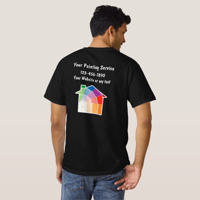 T-shirts simples pour peintres professionnels (Dos entier)