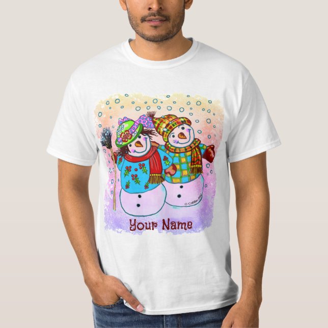 T-shirts Snowman Couple (Devant)