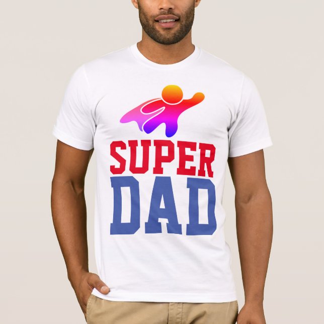 T-shirts SUPER DAD SUPERHERO (Devant)