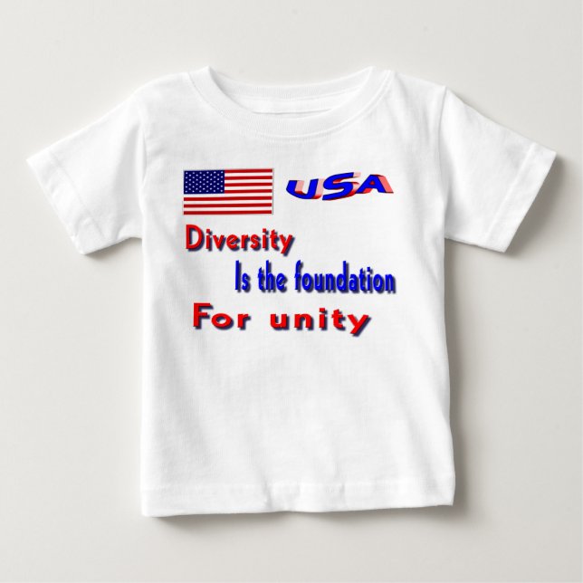 T-shirts sur la diversité aux USA (Devant)