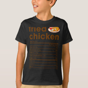 T-shirts sur les faits nutritionnels de nourriture