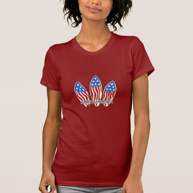 T-shirts surf America Ladies (Devant)