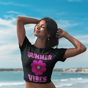 T-SHIRTS T-SHIRT DE FLEURS DE VIBES D'ÉTÉ