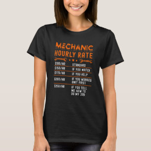 T-shirts Taux Horaire Mécanicien de Garage Drôle d