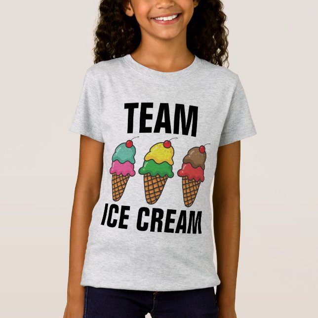 T-shirts TEAM ICE CREAM pour enfants (Devant)