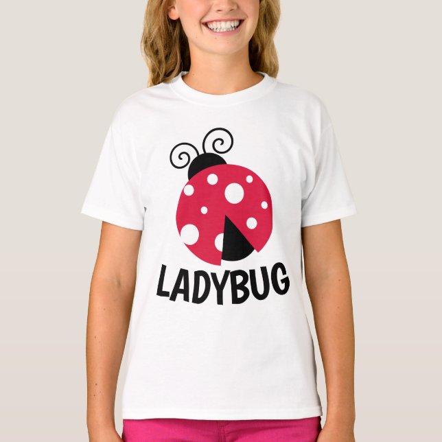 T-shirts Tee - shirt mignonnes filles LADYBUG (Devant)