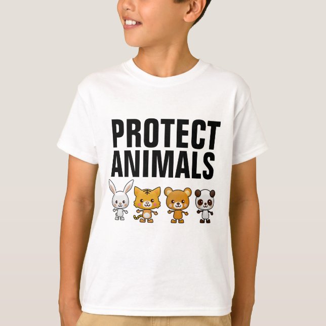 T-Shirts Tees PROTÉGER LES ANIMAUX (Devant)