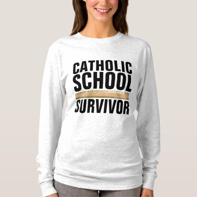T-Shirts Tees SURVIVANT DE L'ÉCOLE CATHOLIQUE (Devant)