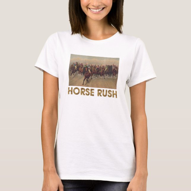 T-Shirts Top Horse Rush Dames (Devant)