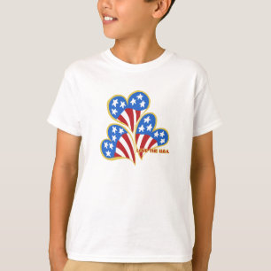 T-shirts Triple Hearts USA Girls