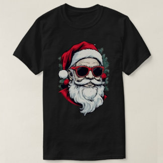 T-shirts typographie Joyeux Noël pour hommes noirs