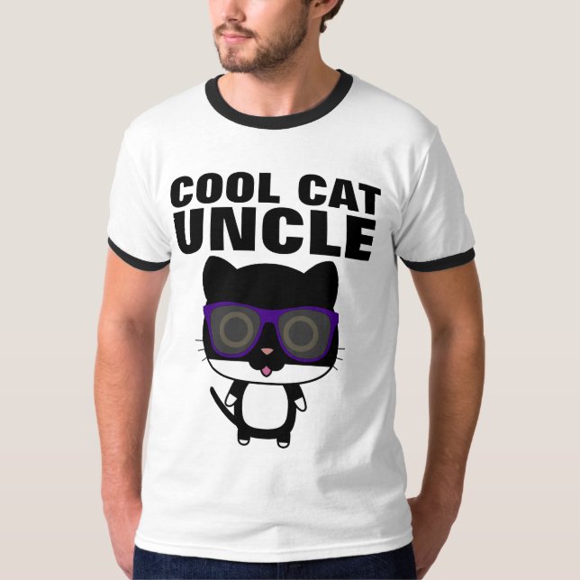 T-shirts UNCLE, CAT COOL (Devant)
