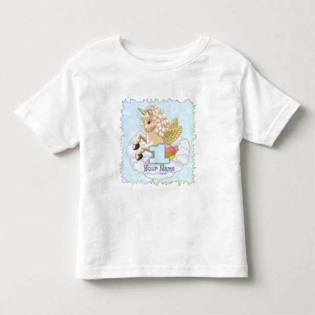 T-shirts Unicorn 1er anniversaire (Devant)