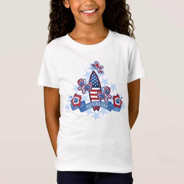 T-shirts USA Beach Girls (Devant)