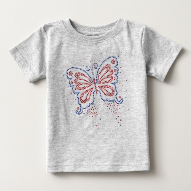 T-shirts USA Butterfly Infants & Toddler (Devant)