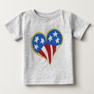 T-shirts USA Flag Heart Infants & Toddler