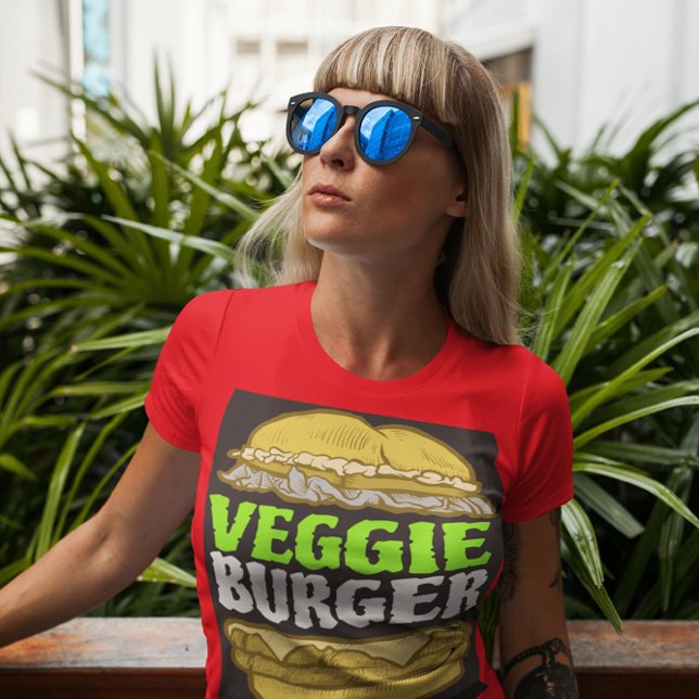 T-SHIRTS VÉGÉTARIENS VEGGIE BURGER (Créateur téléchargé)