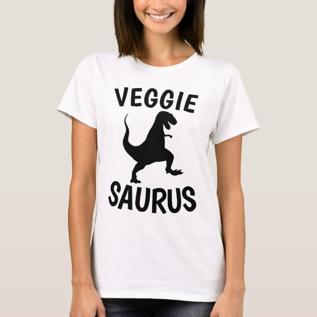 T-shirts VEGGIE SAURUS, Tee - shirts végétariens (Devant)