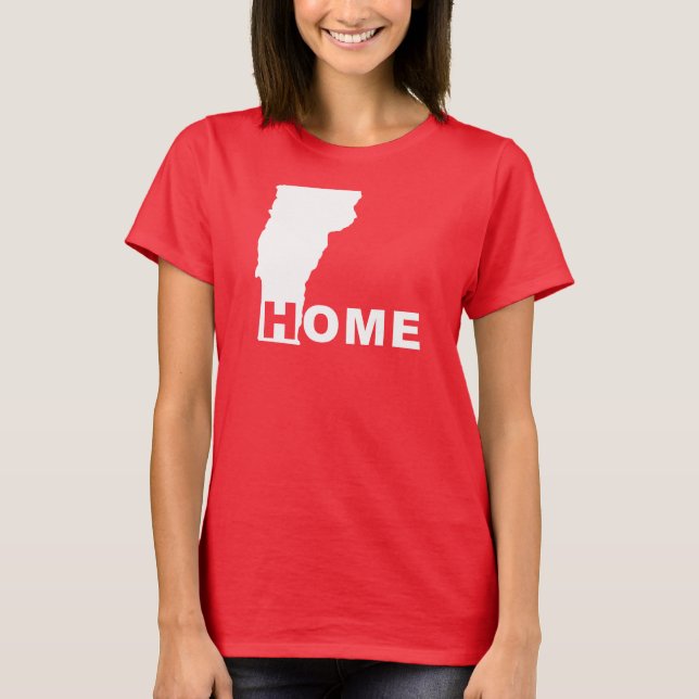 T-shirts Vermont Maison Loin de l'État (Devant)