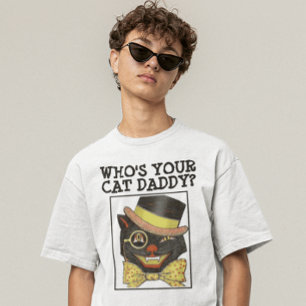 T-shirts vintages CAT DAD BLACK CAT