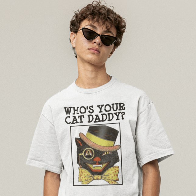 T-shirts vintages CAT DAD BLACK CAT (Créateur téléchargé)